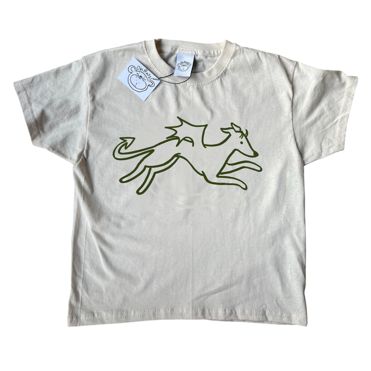 Devil dog beige tee
