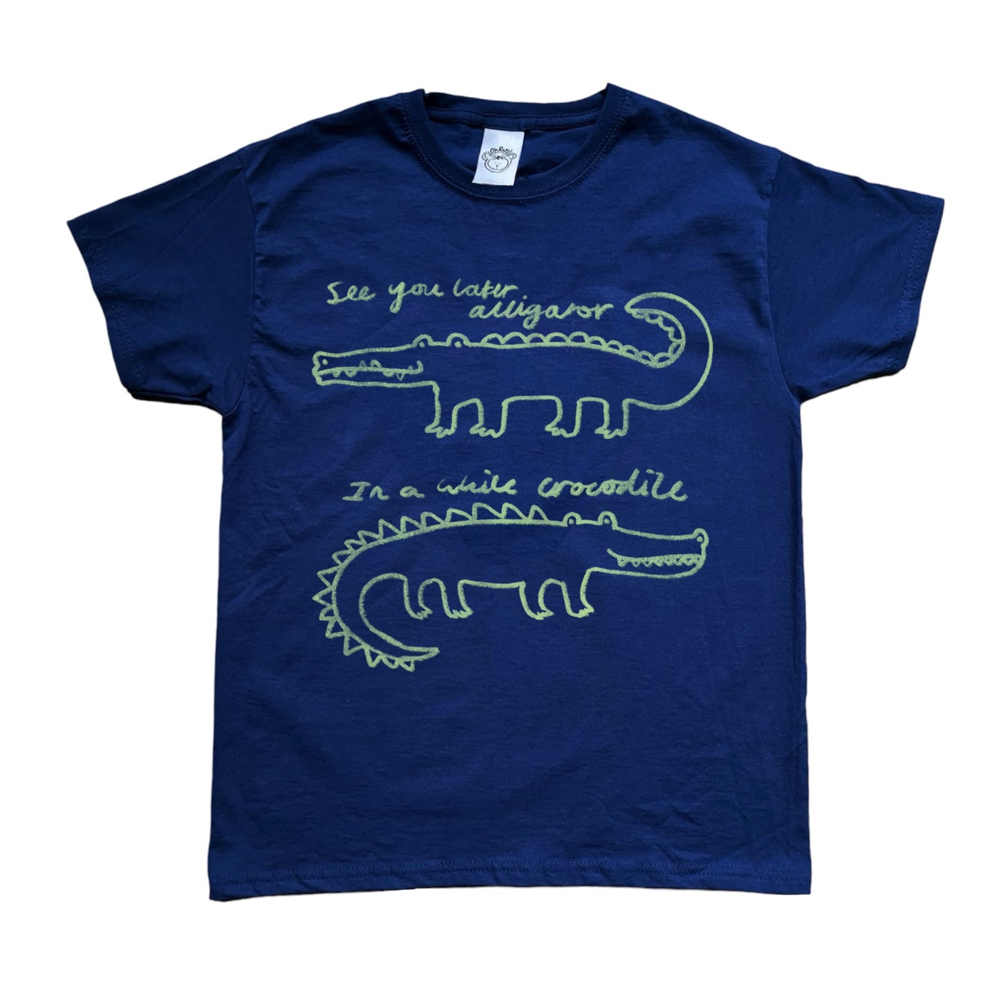 See you later alligator navy tee