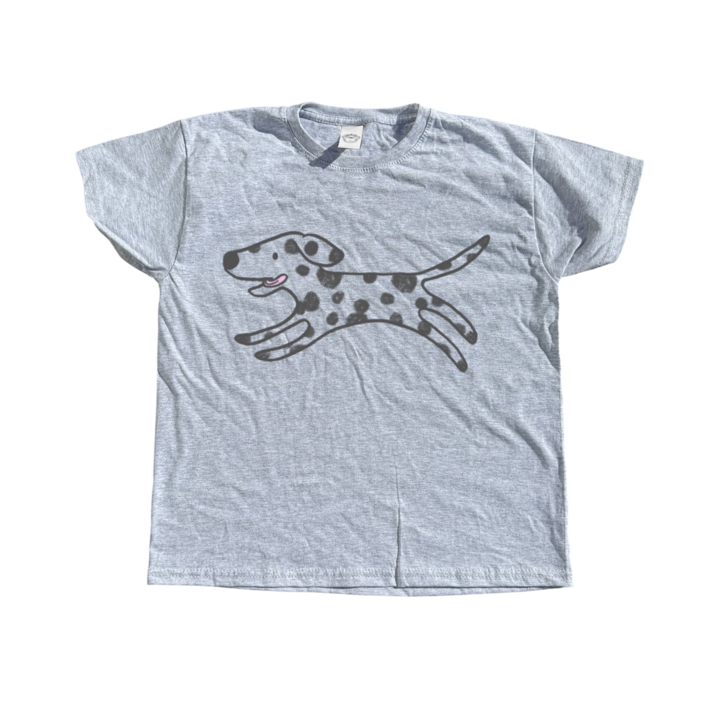 Polka dot Dalmatian grey tee