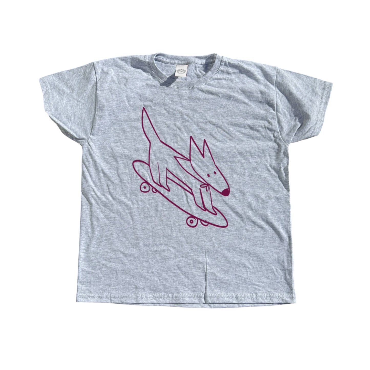 Skater dog grey tee
