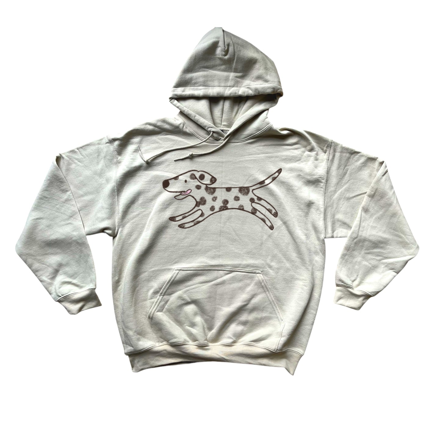 Polka dot Dalmatian beige hoodie