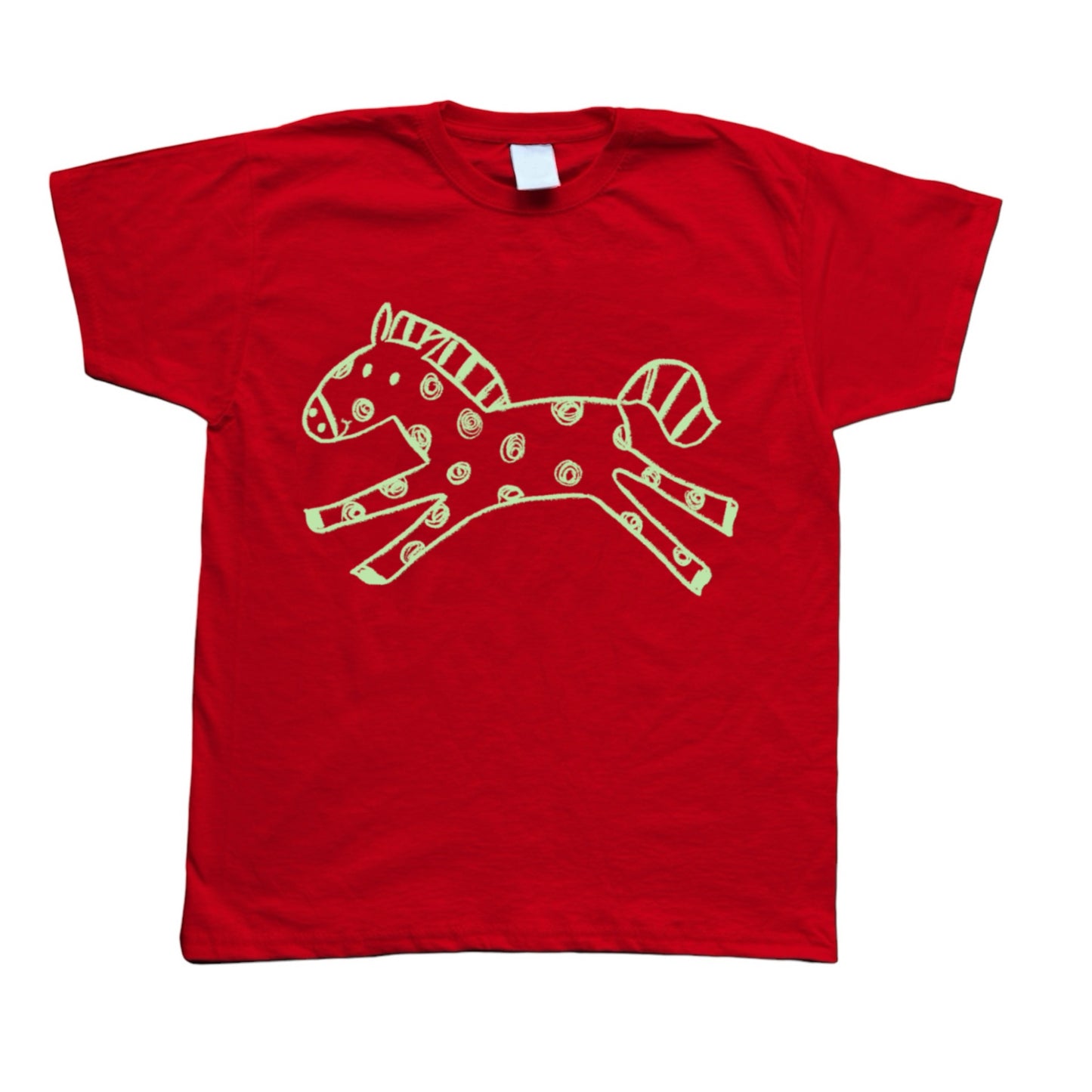 Polka dot horse red tee