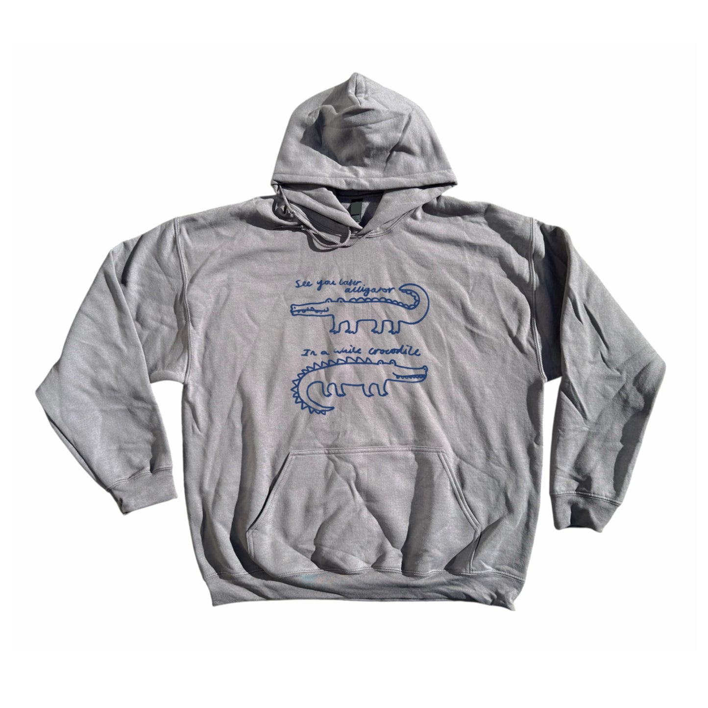See you later alligator, in a while crocodile dark grey hoodie