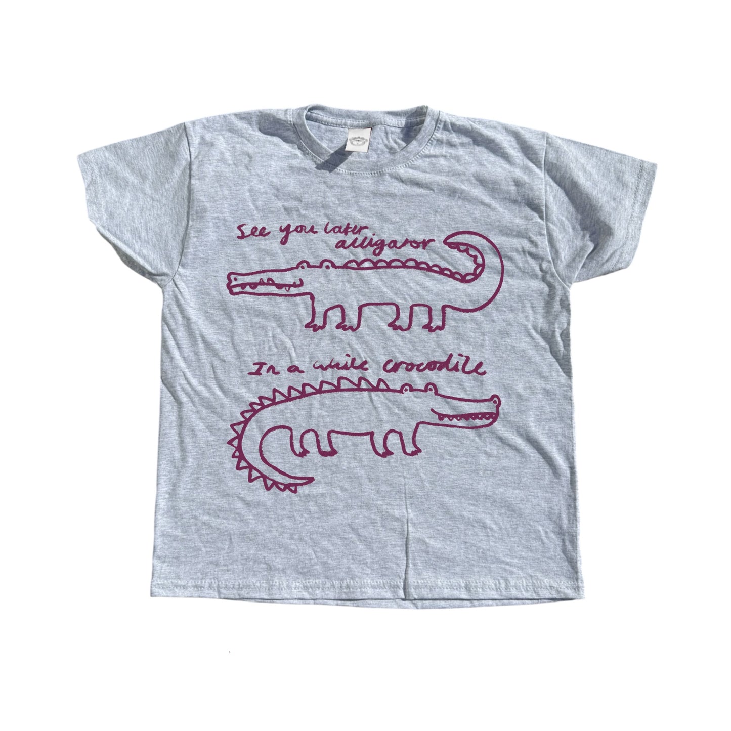See you later alligator grey tee