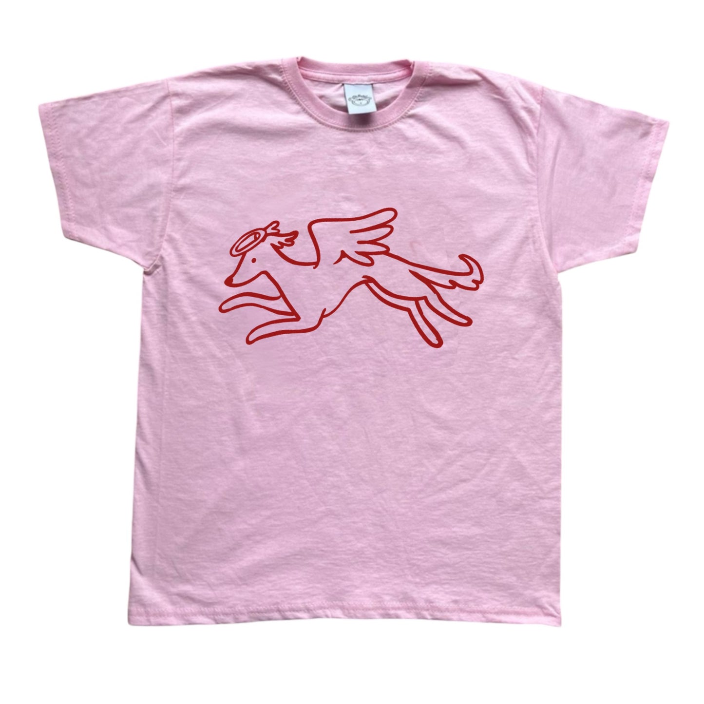 Heavenly hound pink tee