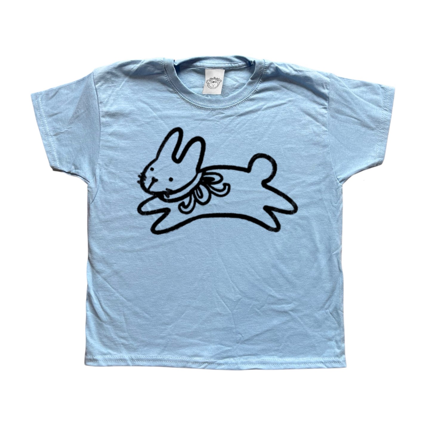 Bow bunny light blue tee
