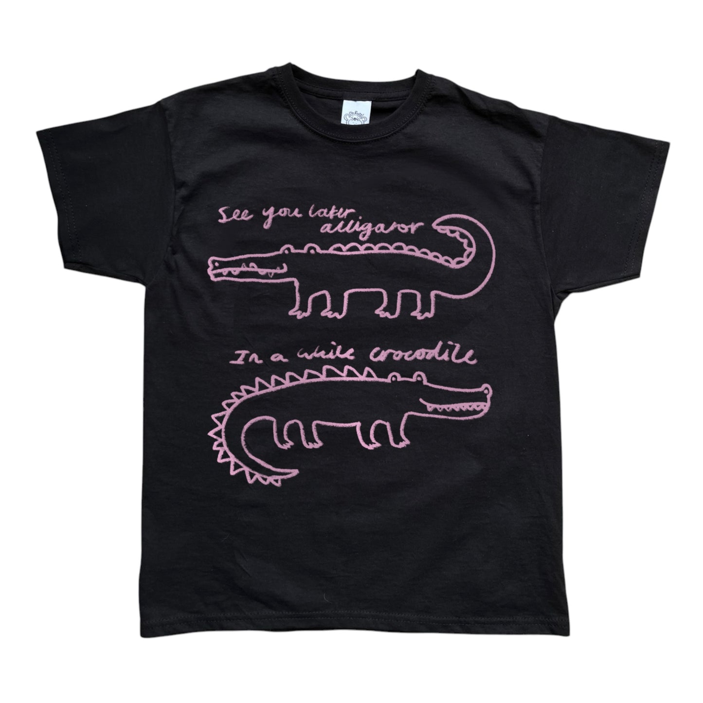 See you later alligator black tee