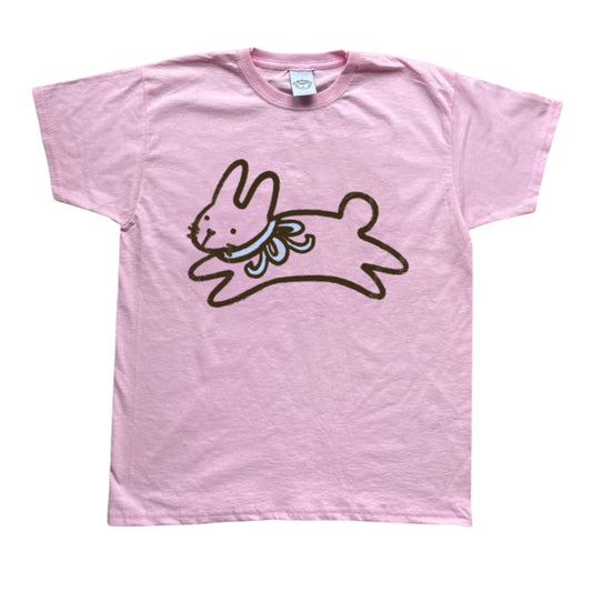 Bow bunny pink tee