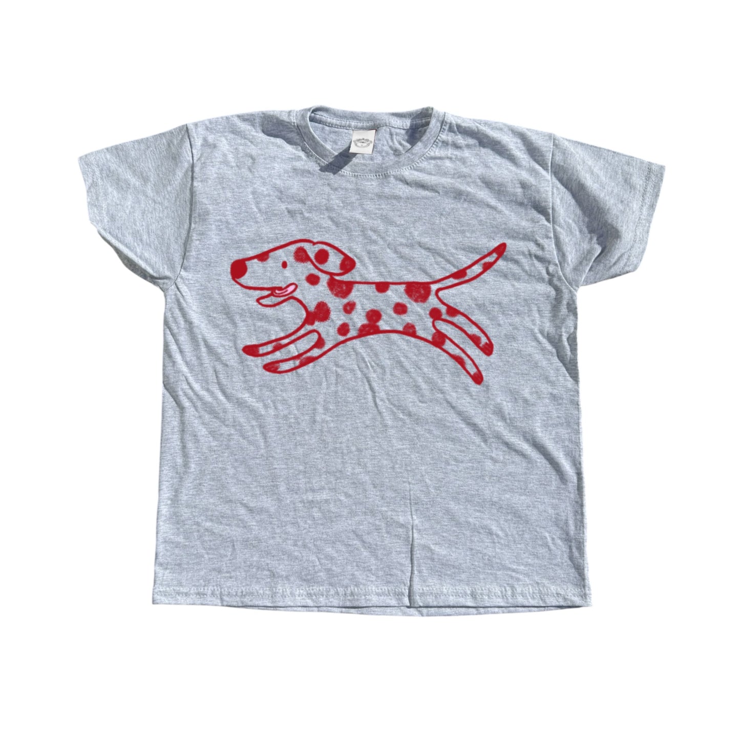 Polka dot Dalmatian grey tee