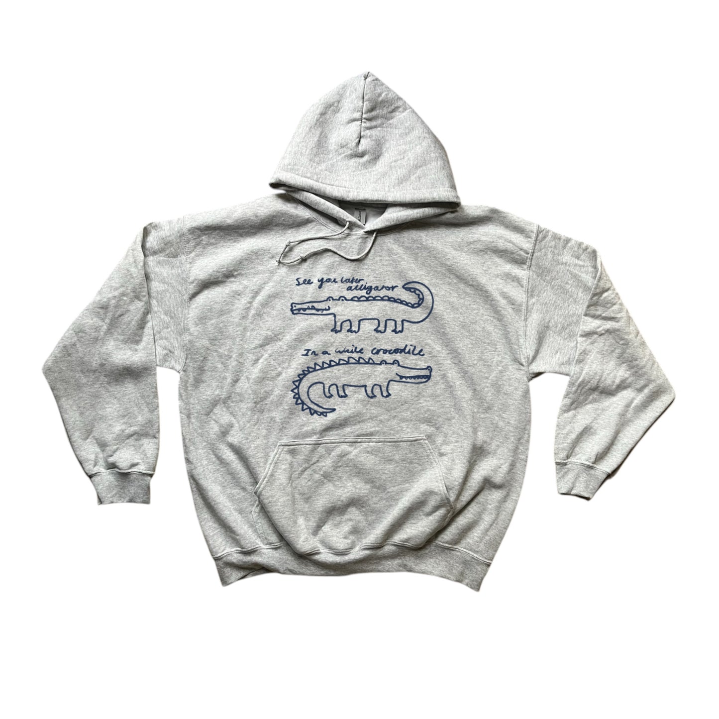 See you later alligator, in a while crocodile grey hoodie