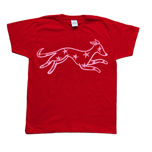Starry dog red tee