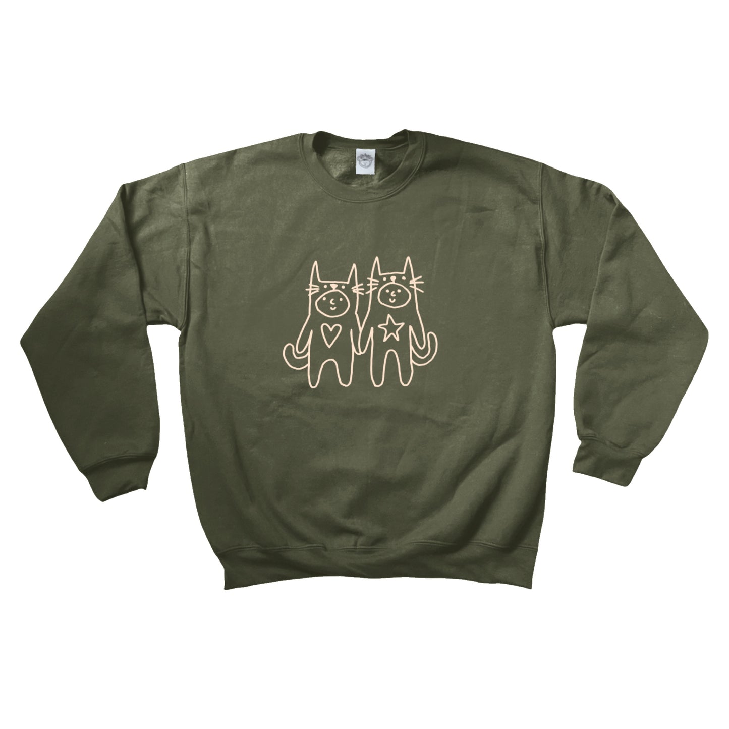 2 Critters in love khaki Sweatshirt