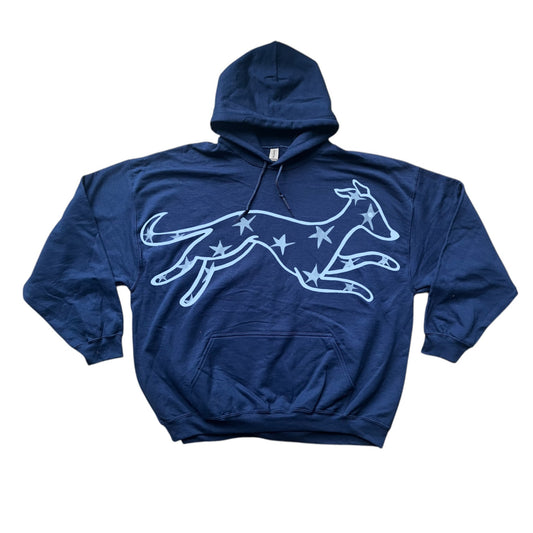 MEGA star dog navy hoodie