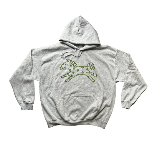 Polka dot horse grey hoodie