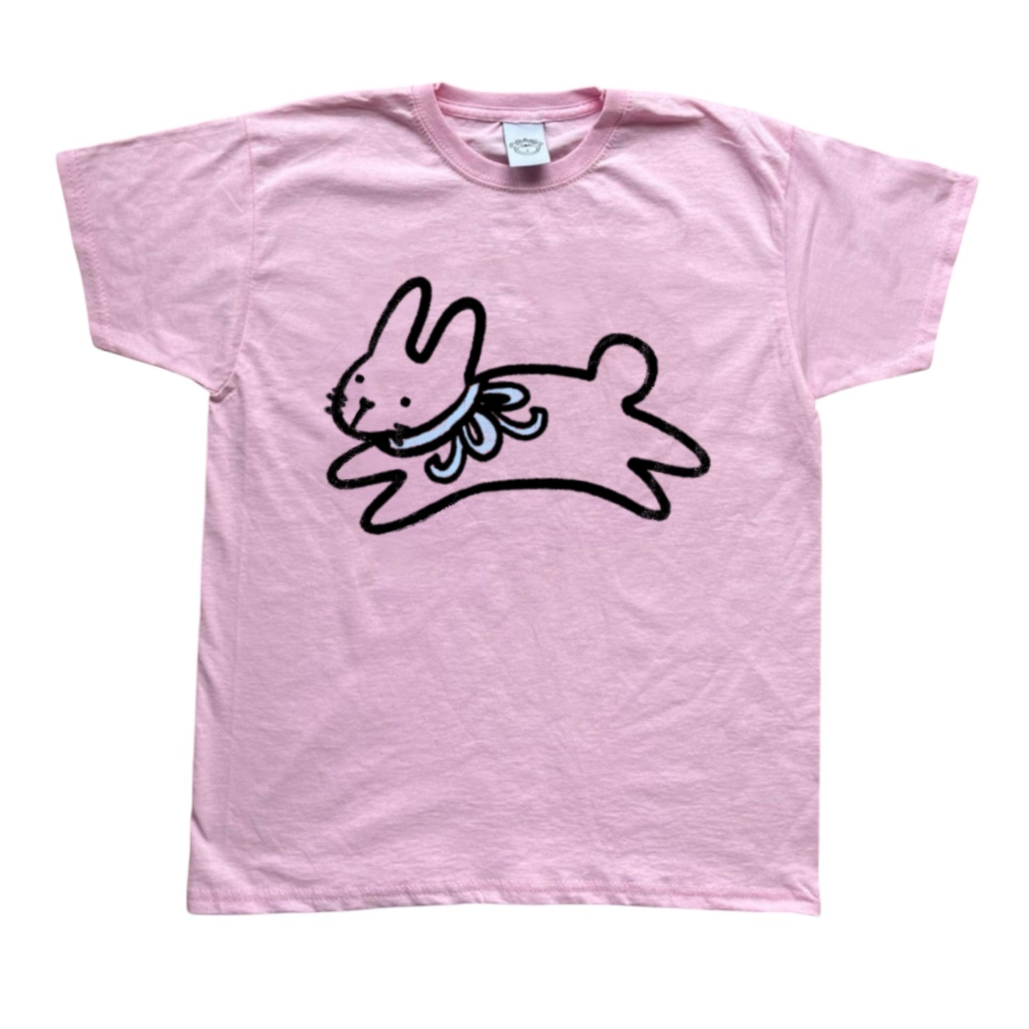 Bow bunny pink tee