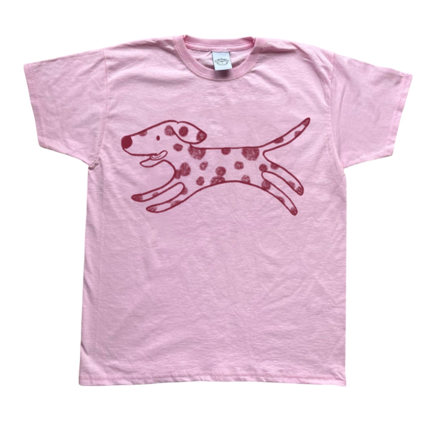 Polka dot Dalmatian pink tee