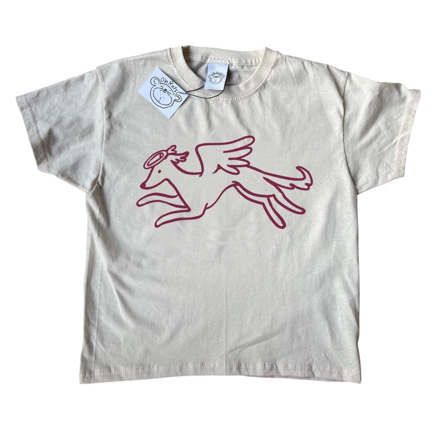 Heavenly hound beige tee