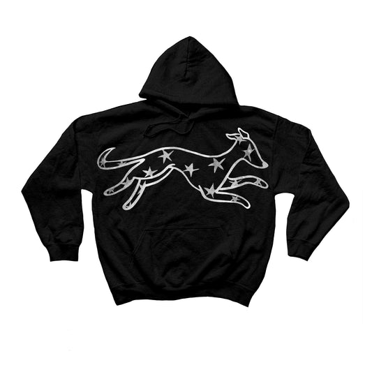 MEGA star dog black hoodie