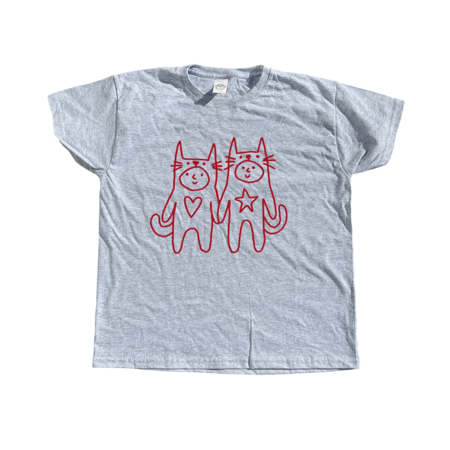 2 critters in love grey tee