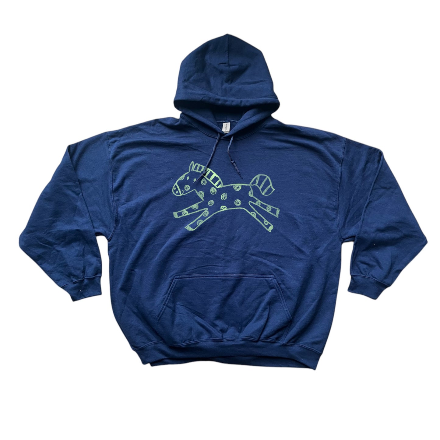 Polka dot horse navy hoodie