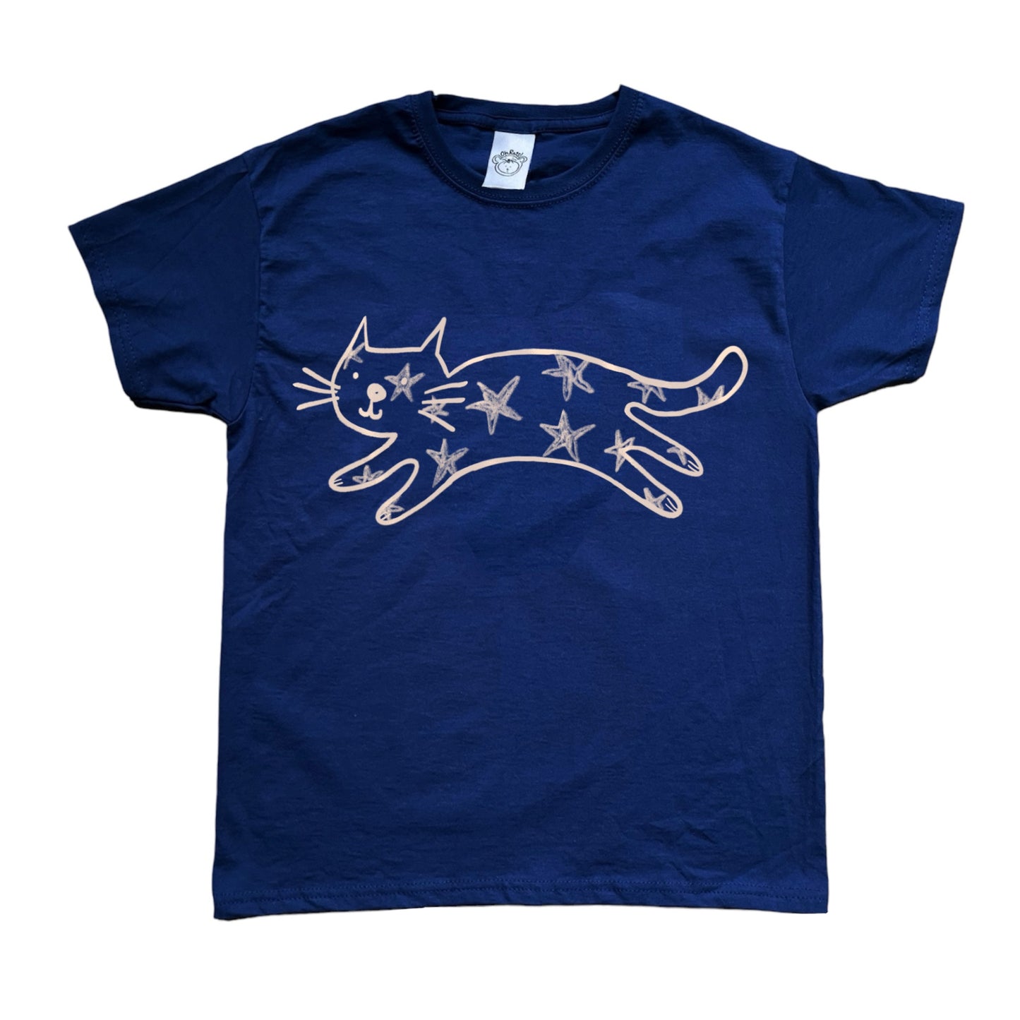 Starry cat navy tee
