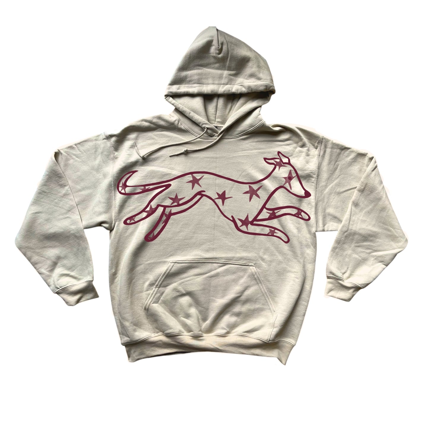 MEGA star dog beige hoodie