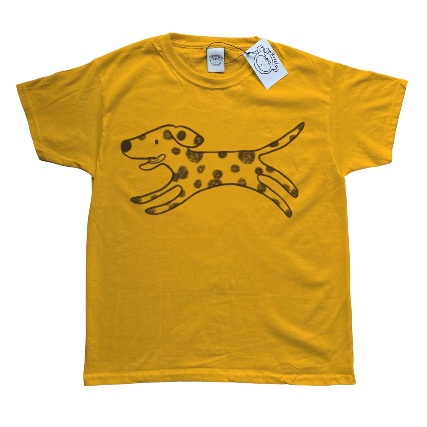 Polka dot yellow Dalmatian tee