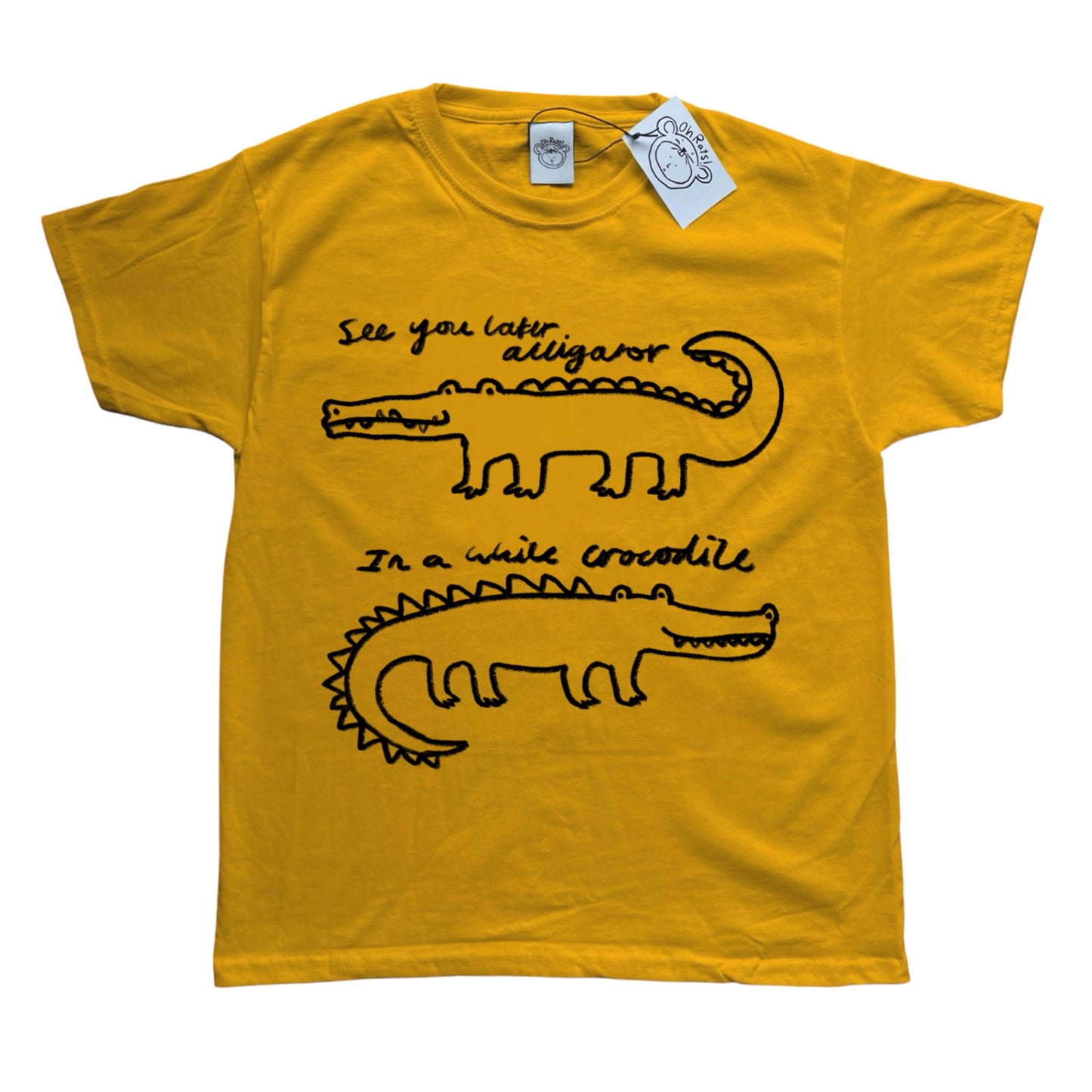 See you later alligator yellow tee