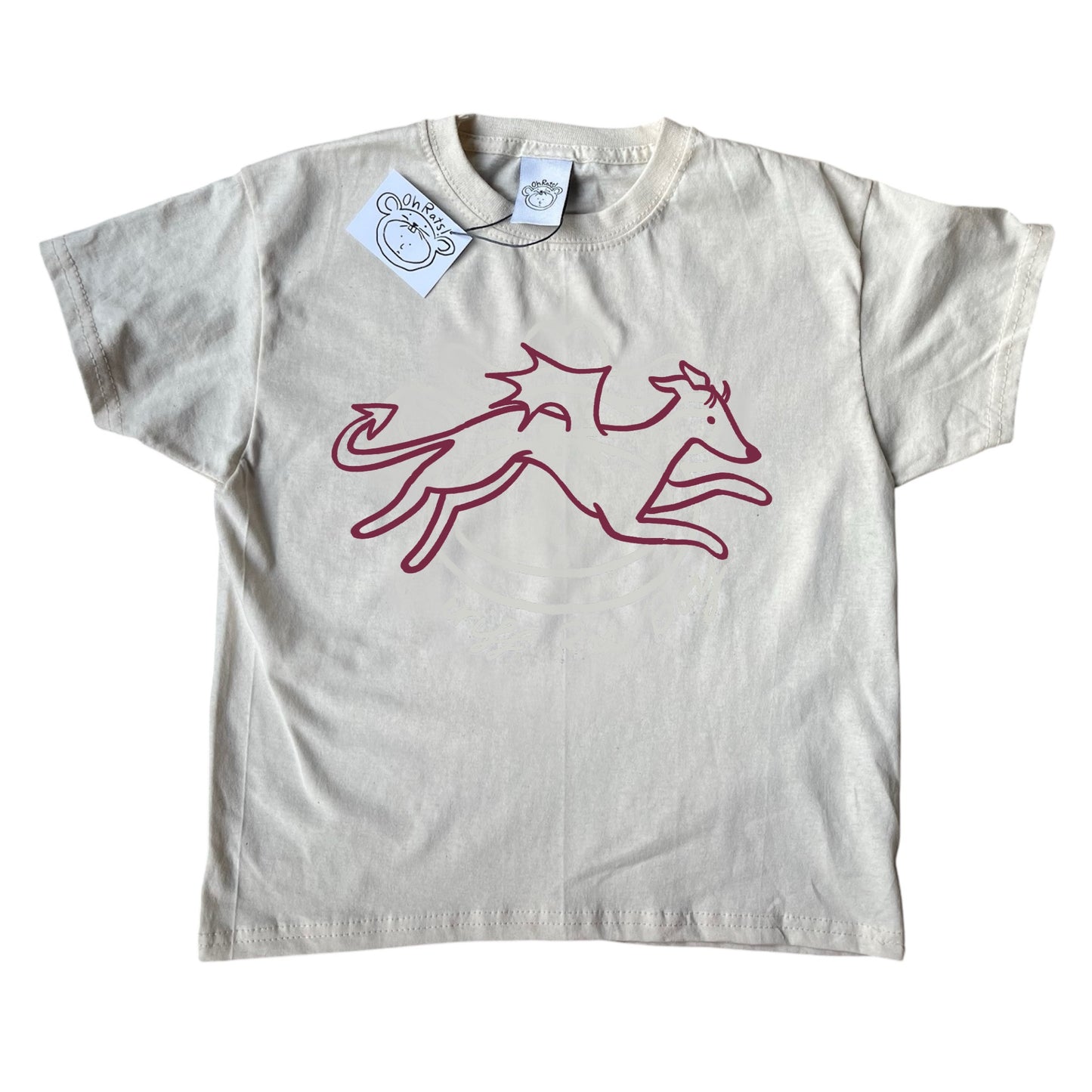 Devil dog beige tee