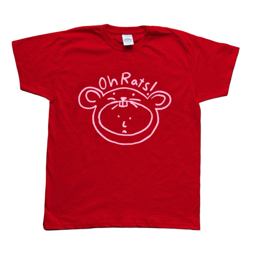 Oh Rats logo red Tee