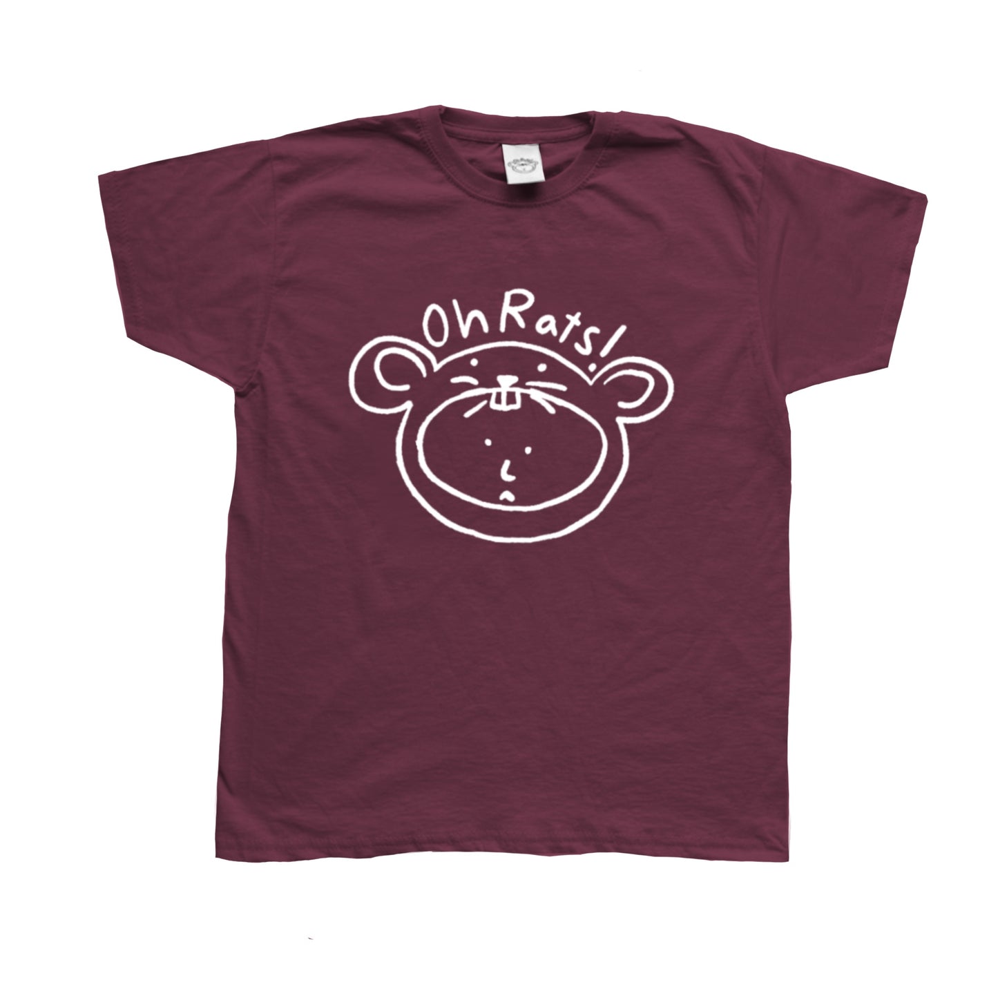 Oh Rats logo burgundy Tee