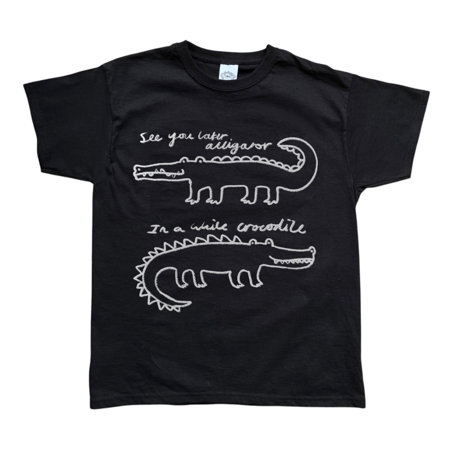 See you later alligator black tee