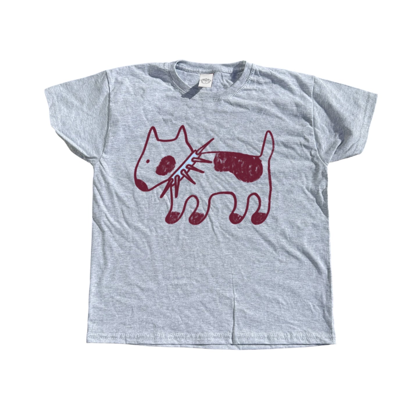 Spiky Collar dog grey tee