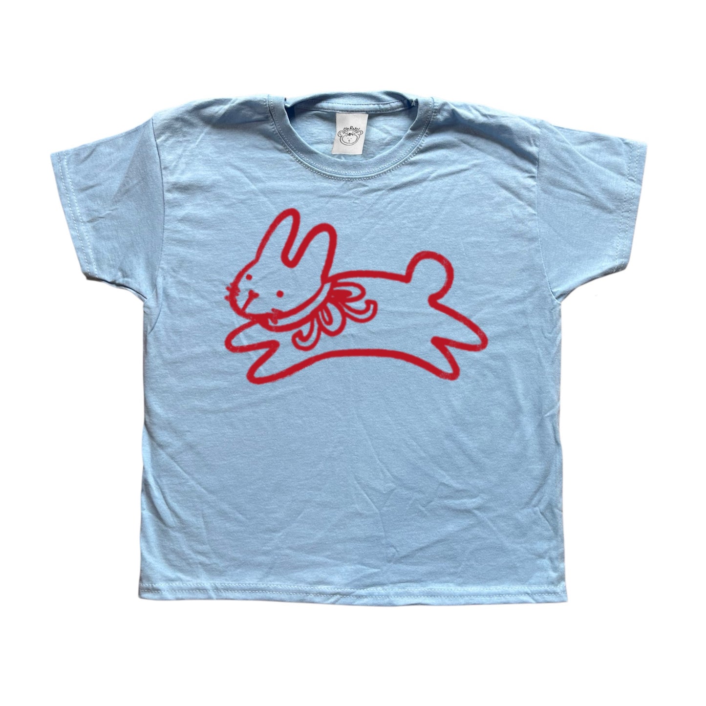 Bow bunny light blue tee