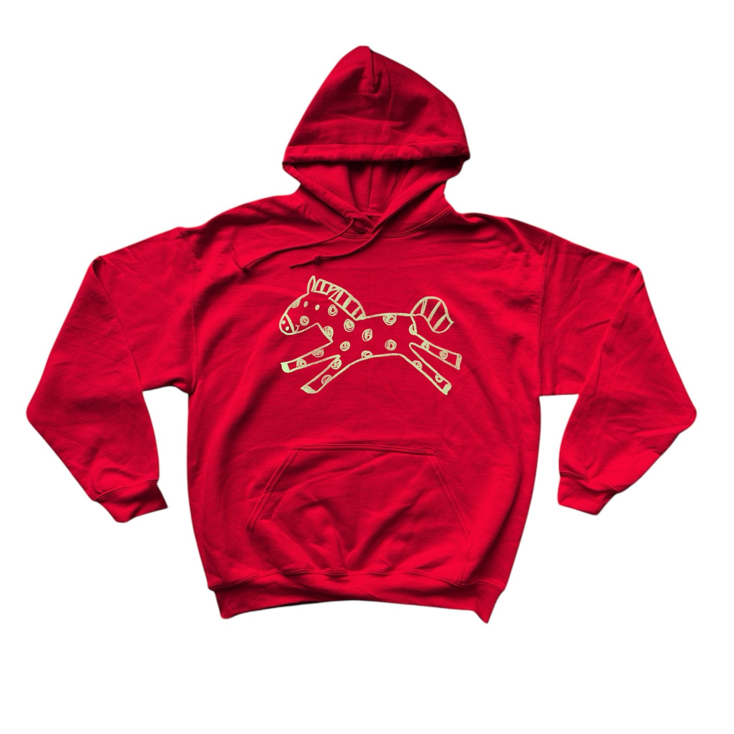 Polka dot horse red hoodie