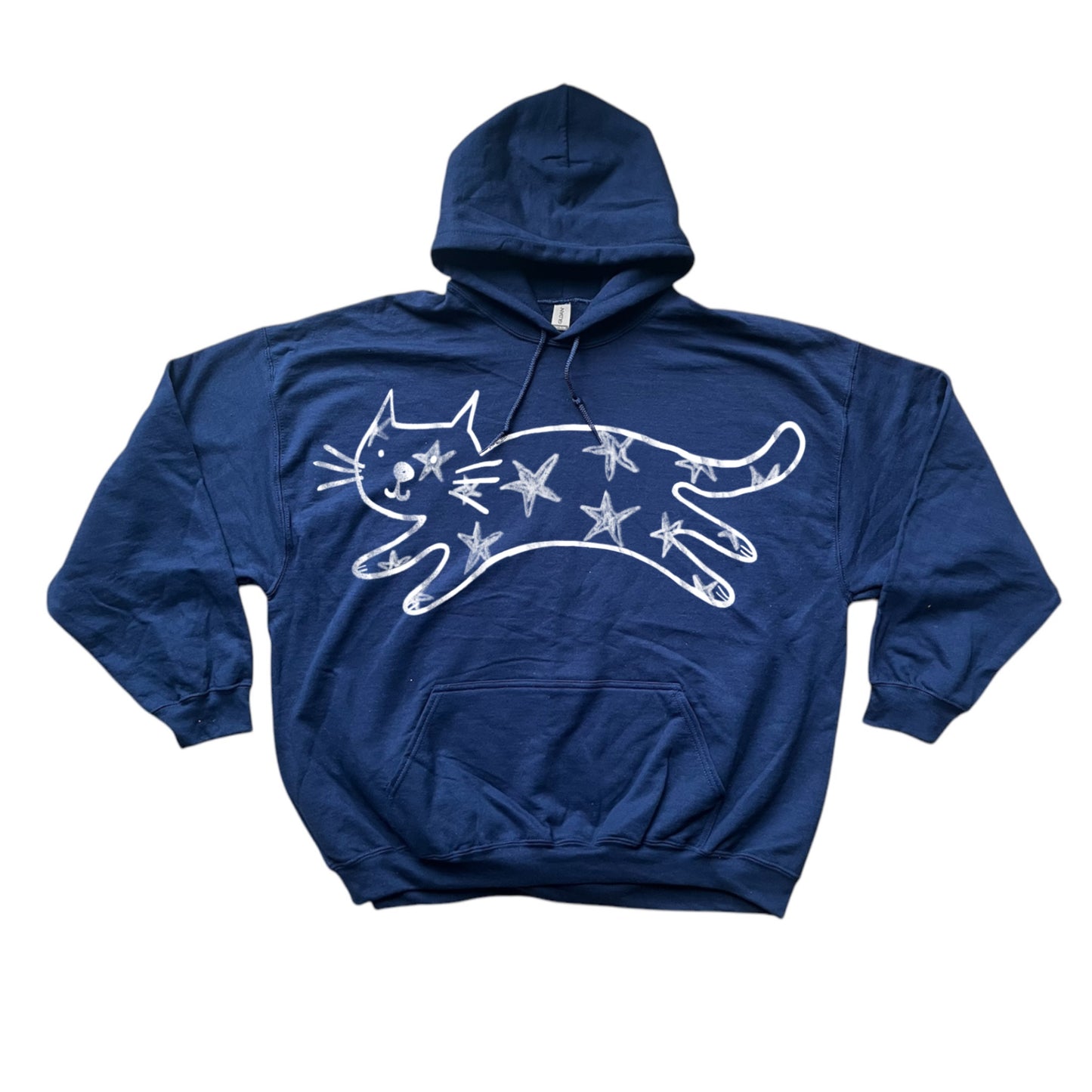 Mega Star Cat navy hoodie