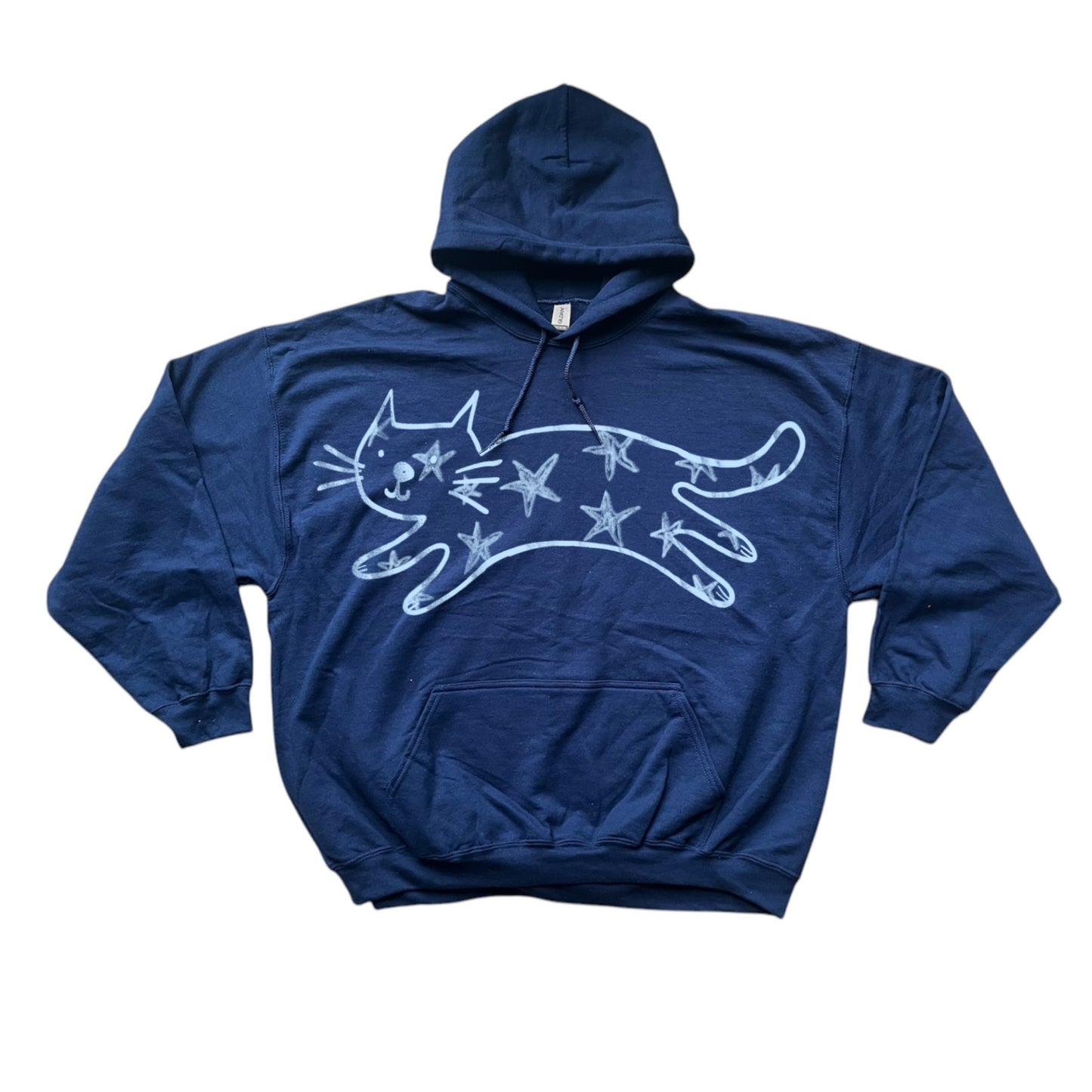 Mega Star Cat navy hoodie