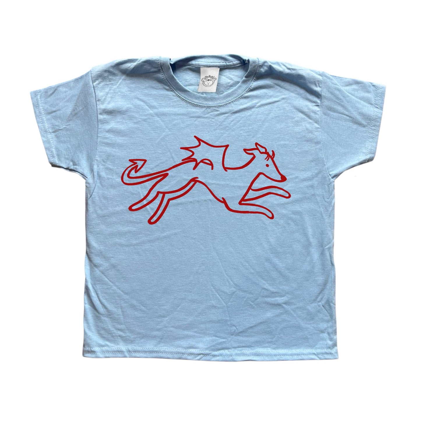 Devil dog baby blue tee