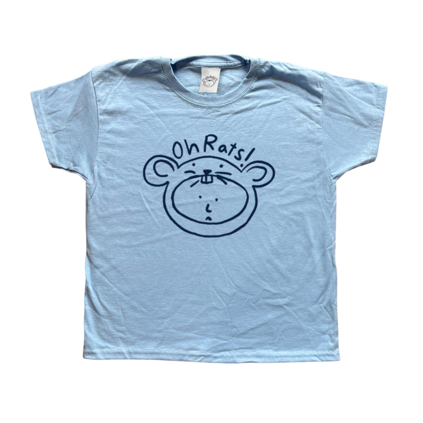Oh Rats logo baby blue Tee