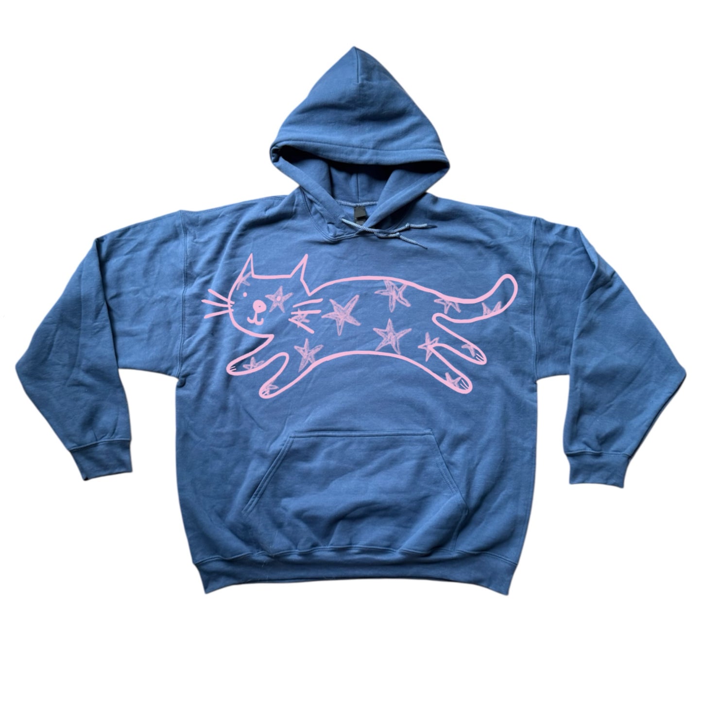 Mega Star Cat indigo hoodie