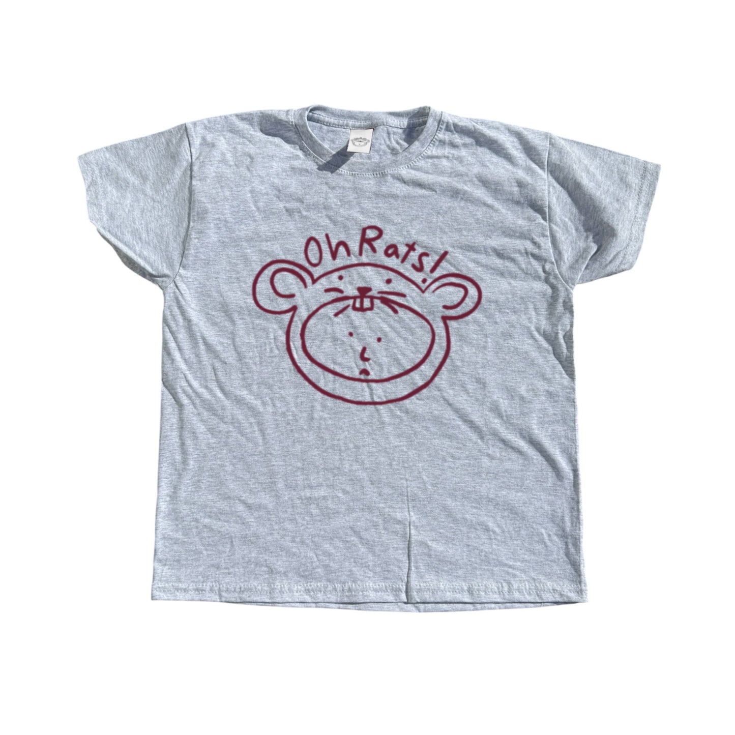 Oh Rats! logo grey tee