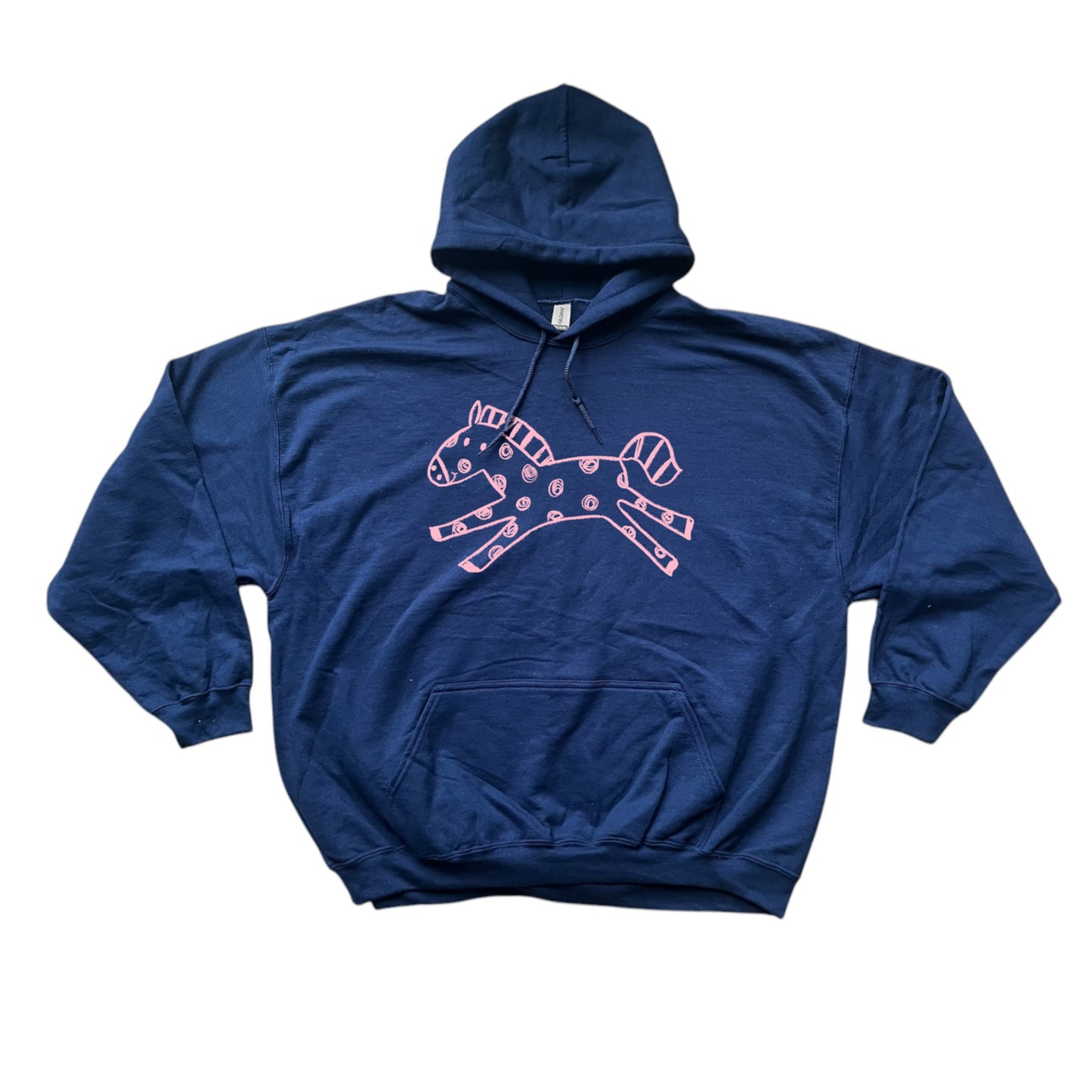 Polka dot horse navy hoodie