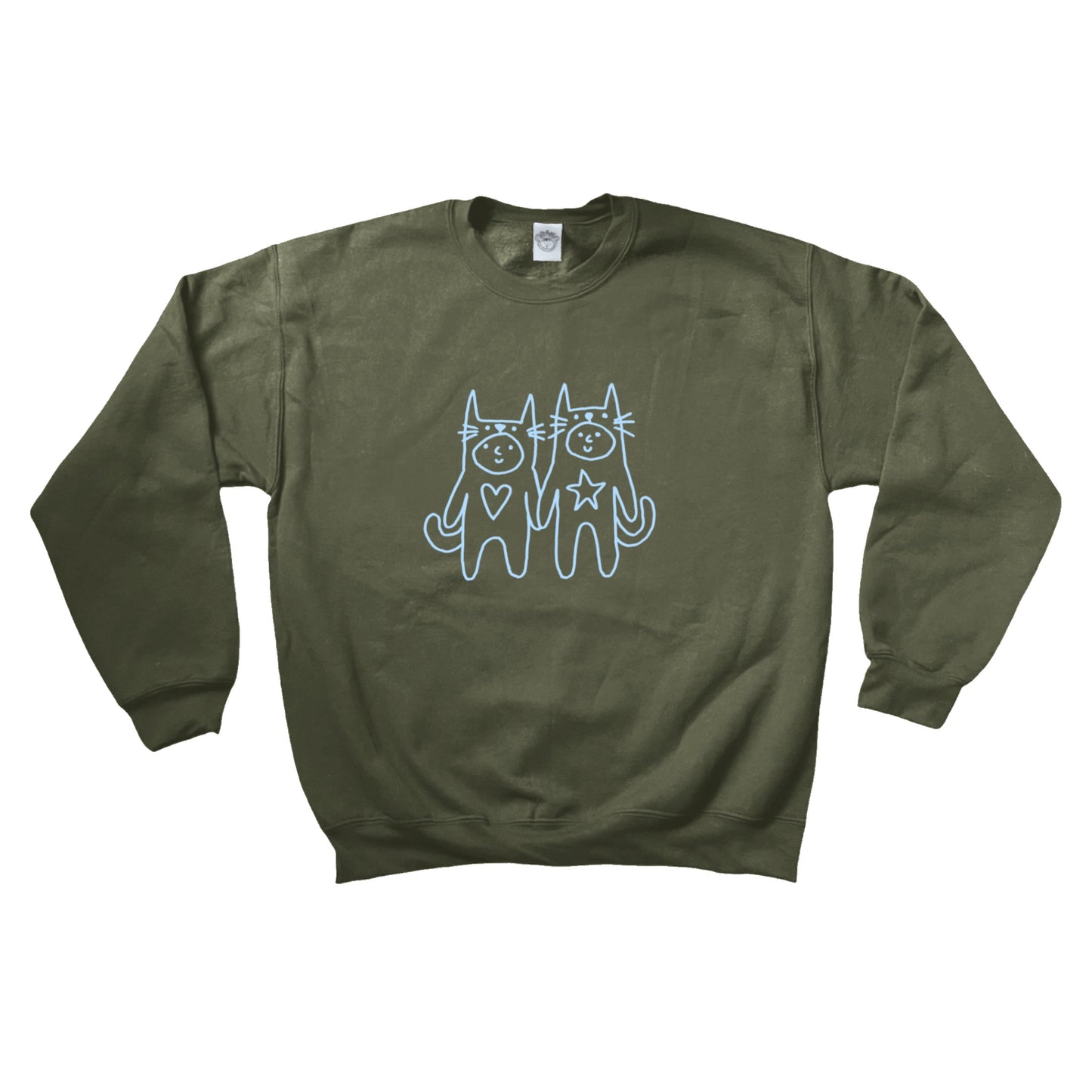 2 Critters in love khaki Sweatshirt