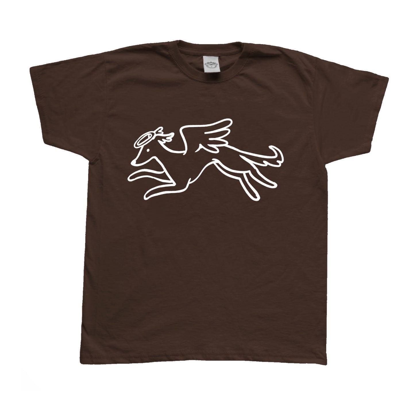 Heavenly hound brown tee