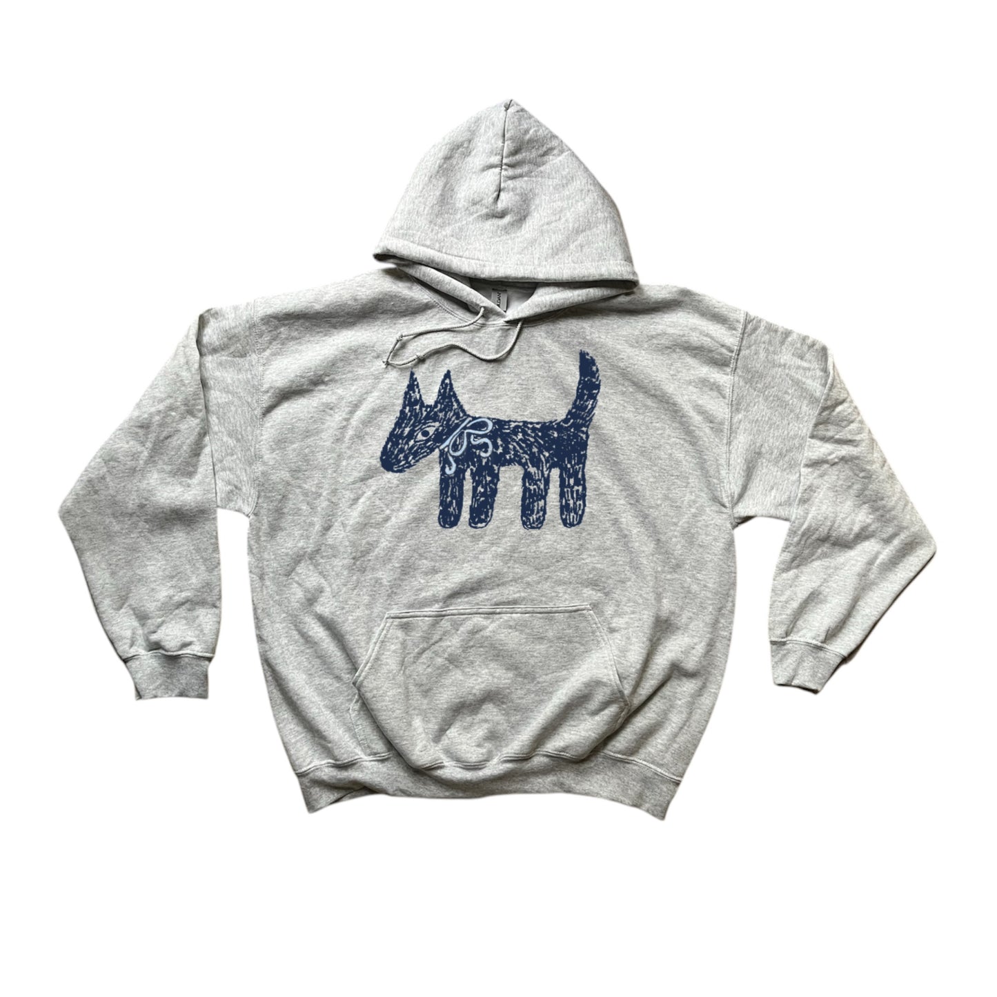 Scruffy dog grey hoodie