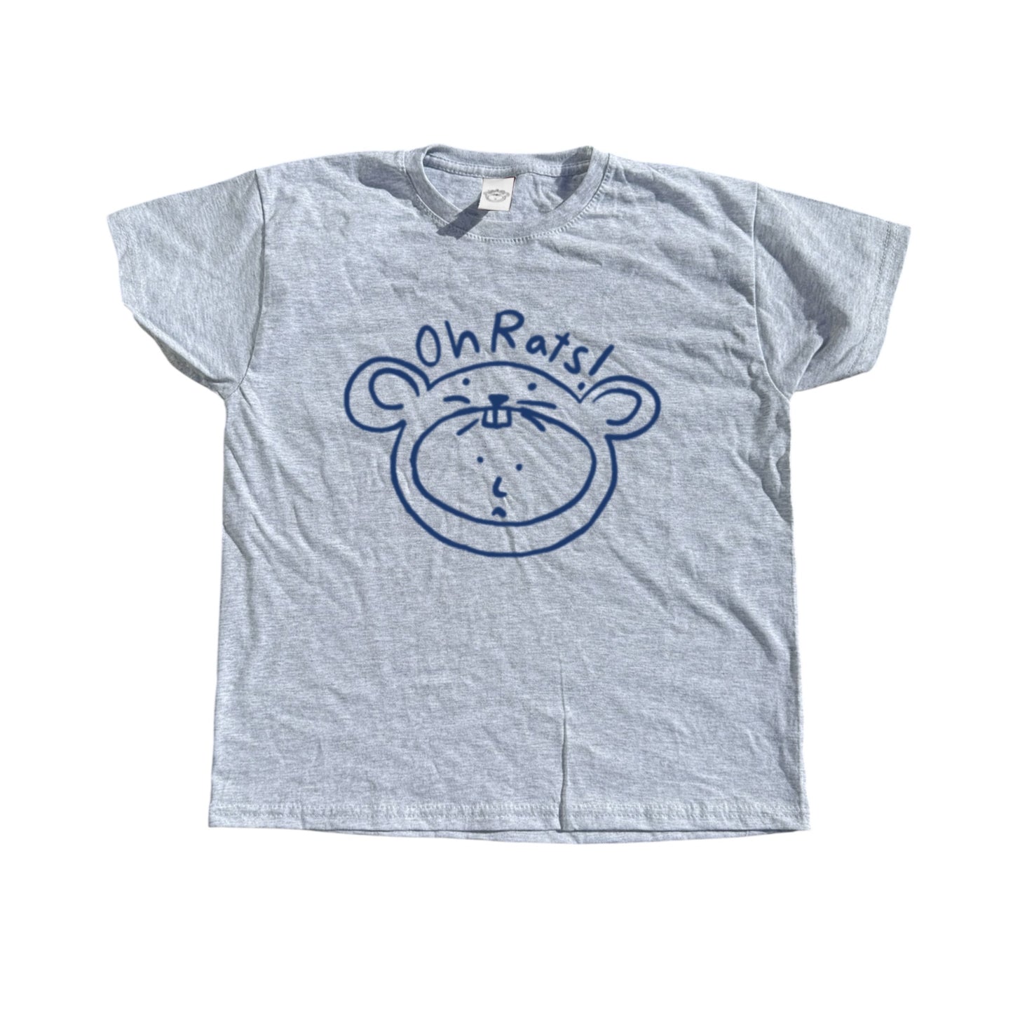 Oh Rats! logo grey tee