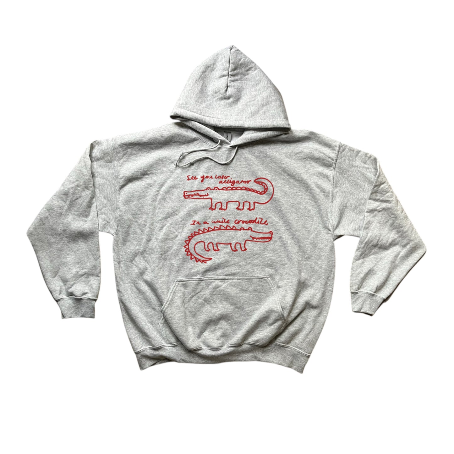 See you later alligator, in a while crocodile grey hoodie