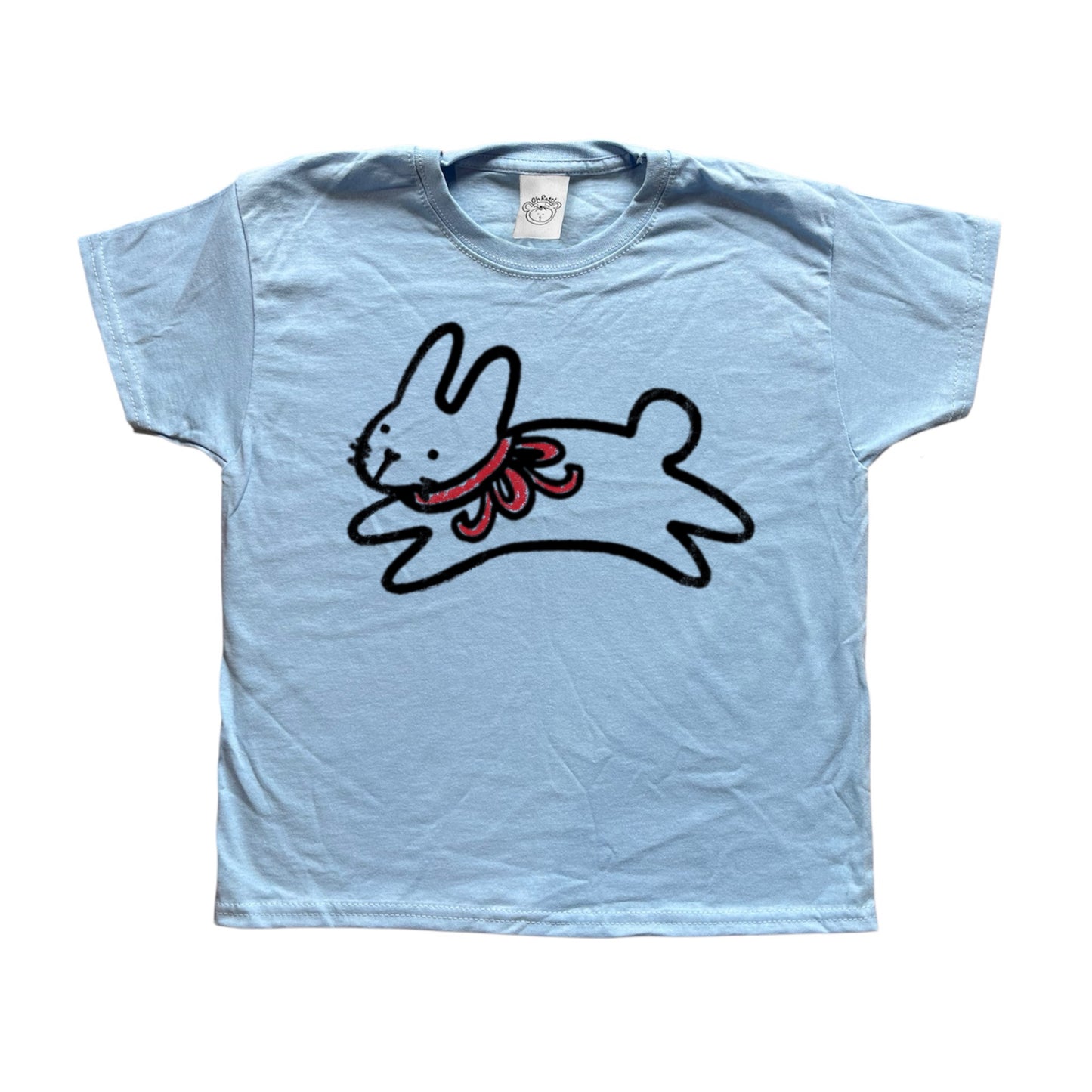 Bow bunny light blue tee