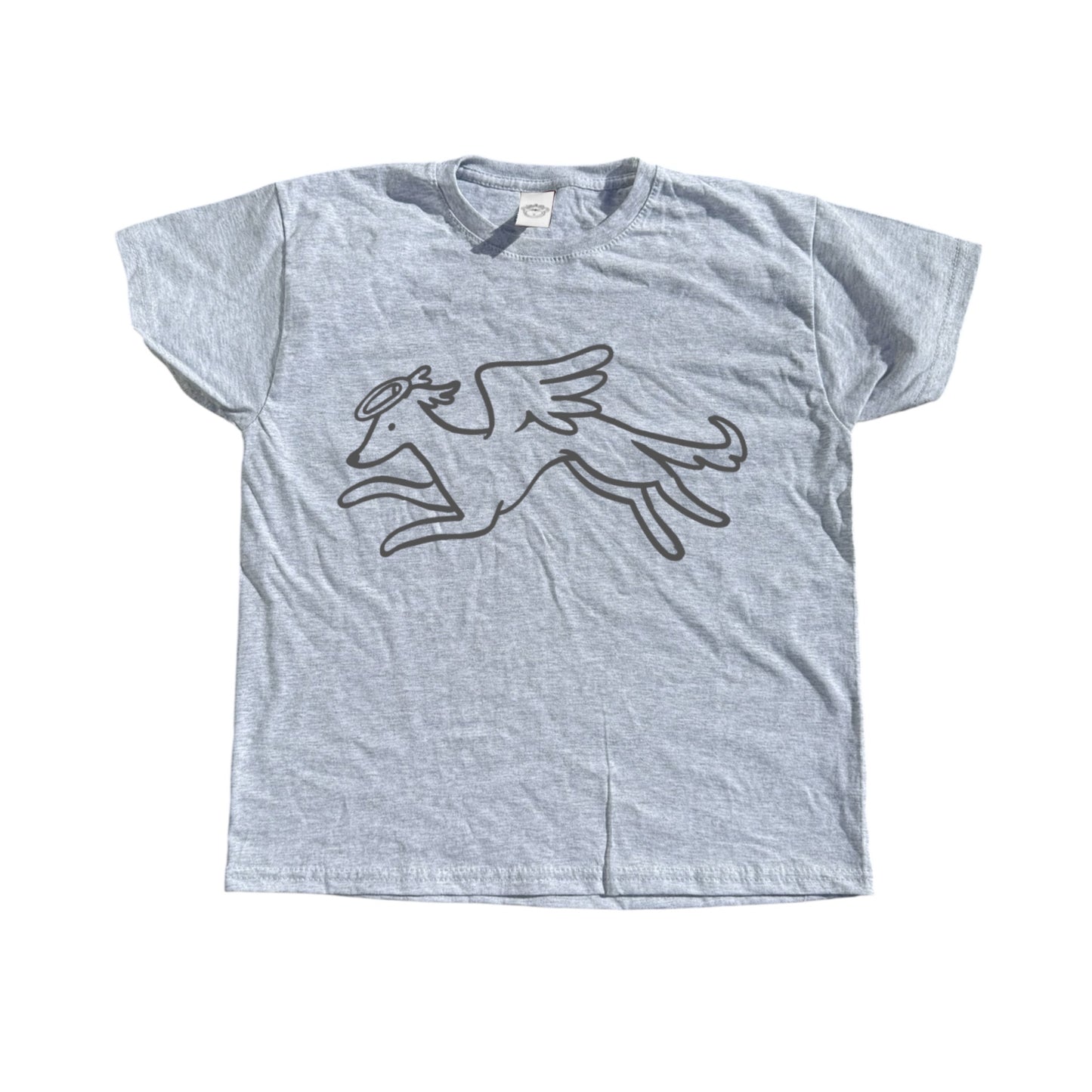 Heavenly hound grey tee