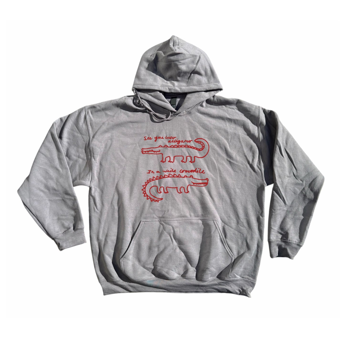 See you later alligator, in a while crocodile dark grey hoodie
